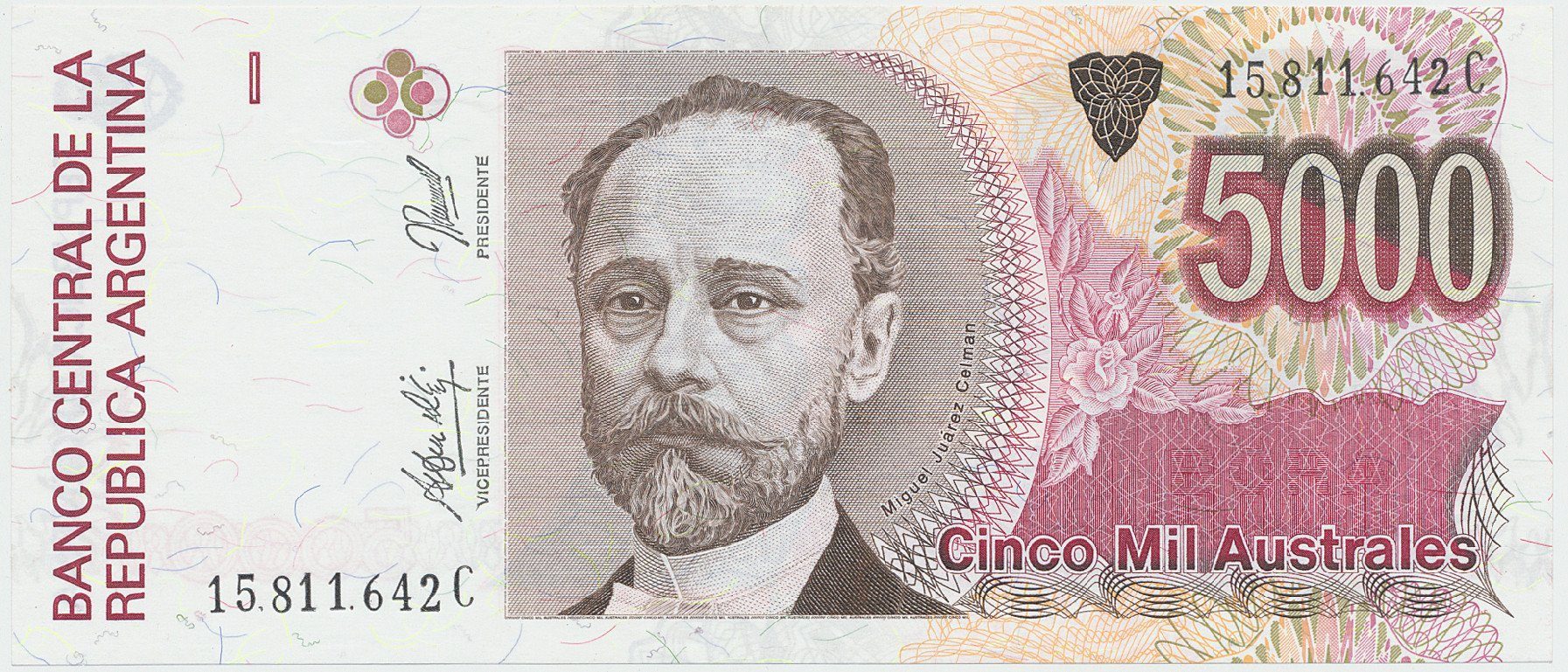 Argentina, 5000 Australes (1989~1991), P.330e