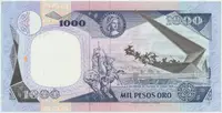 Kolumbie, 1000 Pesos Oro 1987-1991, P.432 - fotografie 2