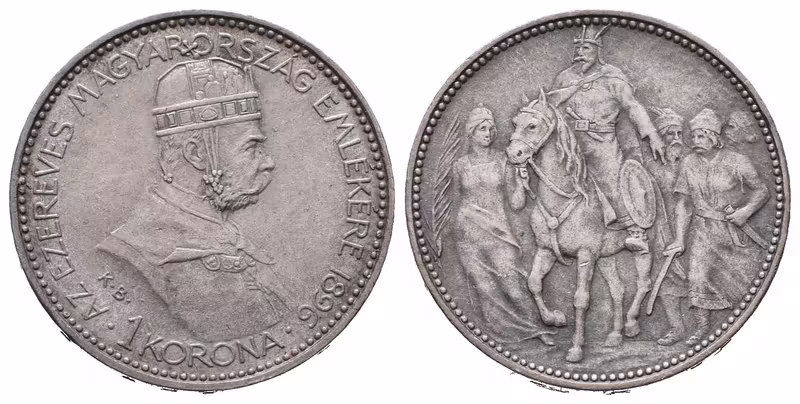 1 Koruna 1896 KB - jubilejní