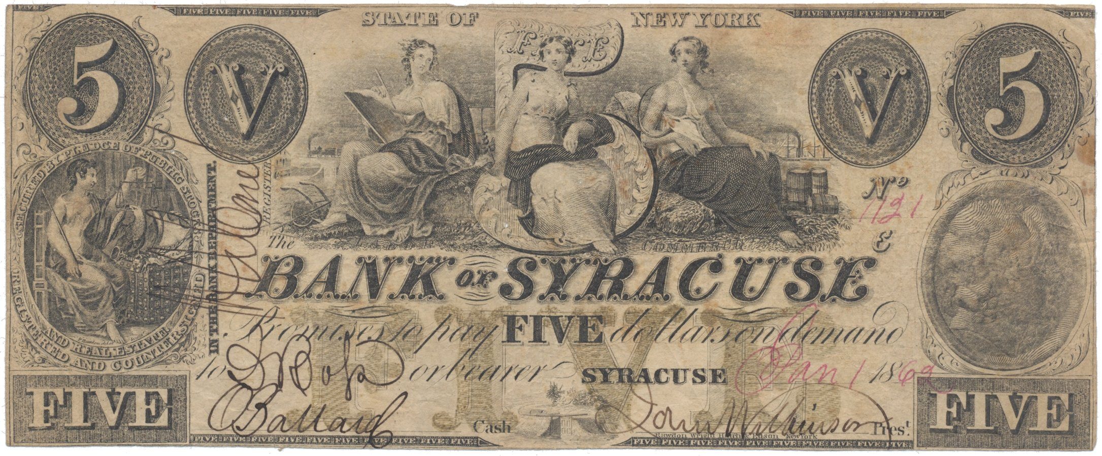 USA - NY, 5 Dollar 1862