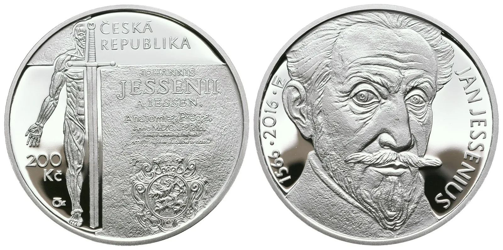 200 Kč 2016 - Jan Jessenius, PROOF