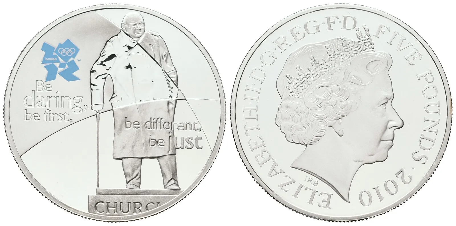 Velká Británie, 5 liber 2010  OH Londýn - Winston Churchill
