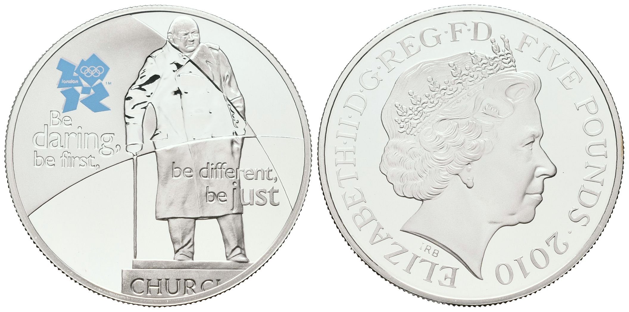 Velká Británie, 5 liber 2010  OH Londýn - Winston Churchill