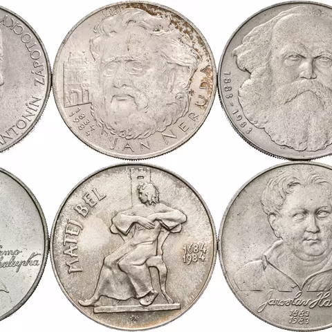 Soubor mincí 100 Kčs - 1983 - Jaroslav Hašek, Chalupka a Marx,