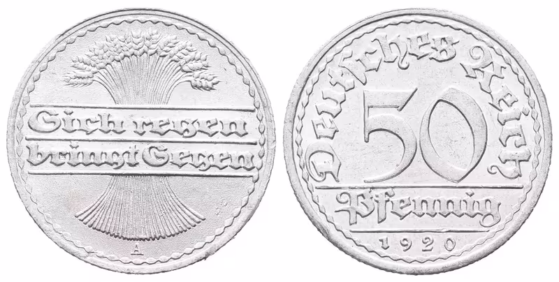 Výmar, 50 Pfennig 1920 A
