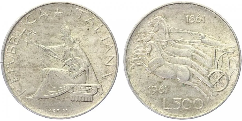 Itálie, 500 Lira 1961