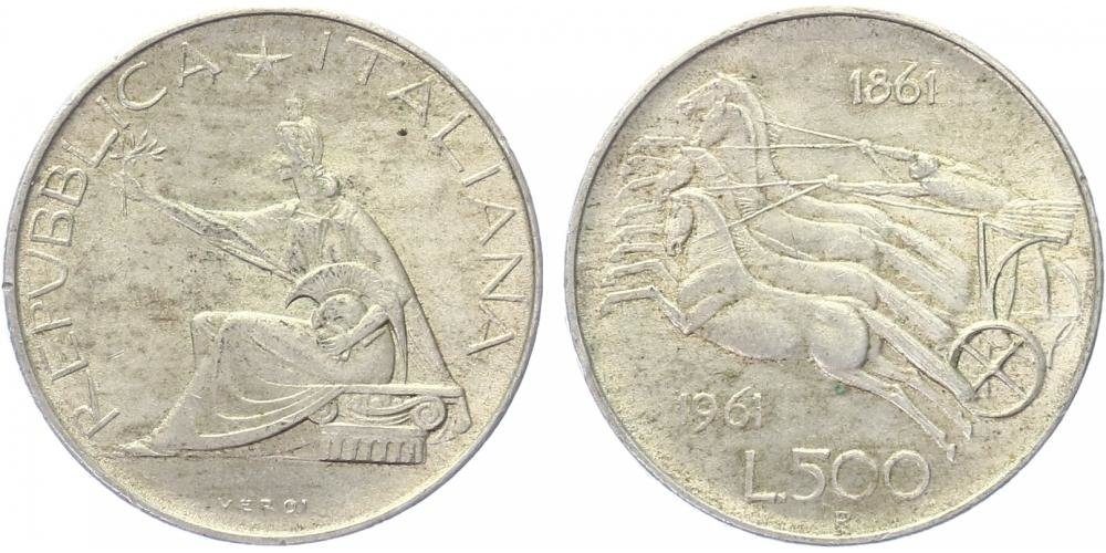 Itálie, 500 Lira 1961
