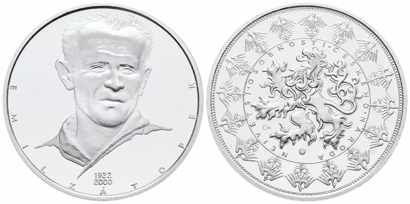 Stříbrná investiční medaile - Emil Zátopek - Ag 29 g - 999/1000 + Certifikát