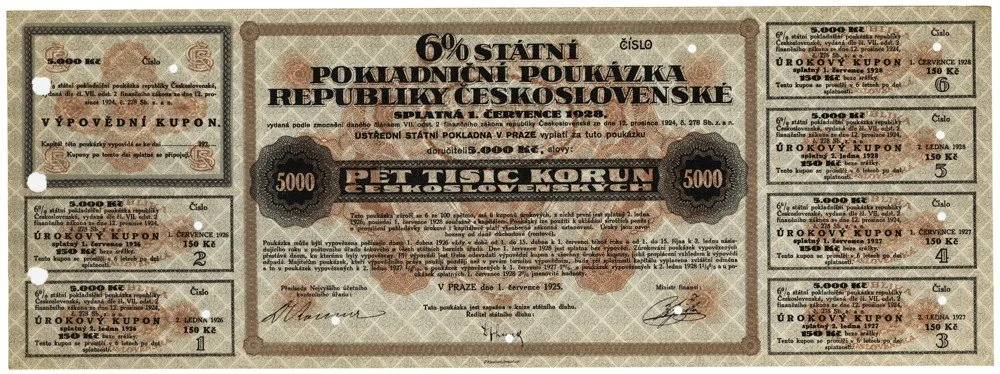 Státní pokladniční poukázky, 1919 - 1939 — 1