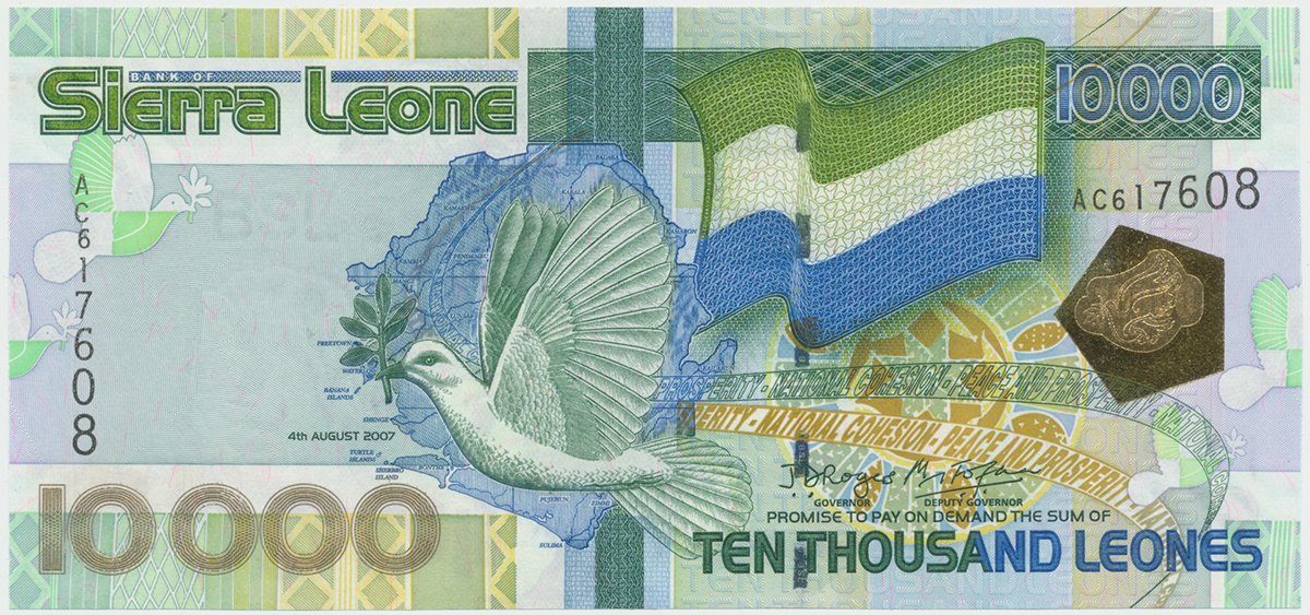 Sierra Leone, 10.000 Leones 2007, P.29b