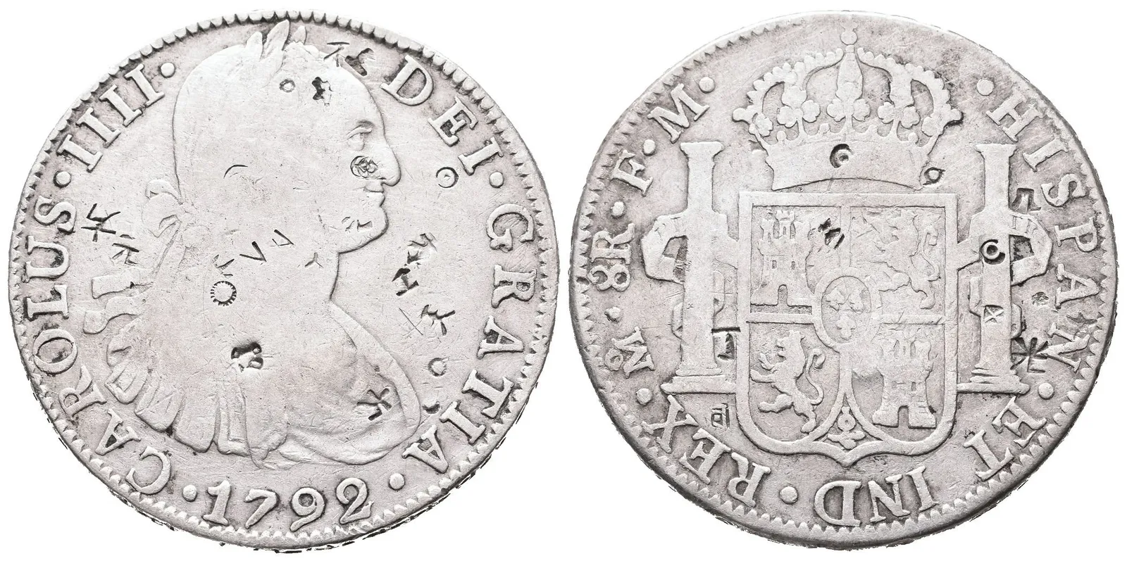 Španělsko, 8 Real 1792 FM
