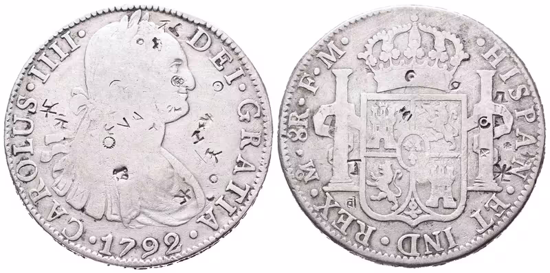 Španělsko, 8 Real 1792 FM