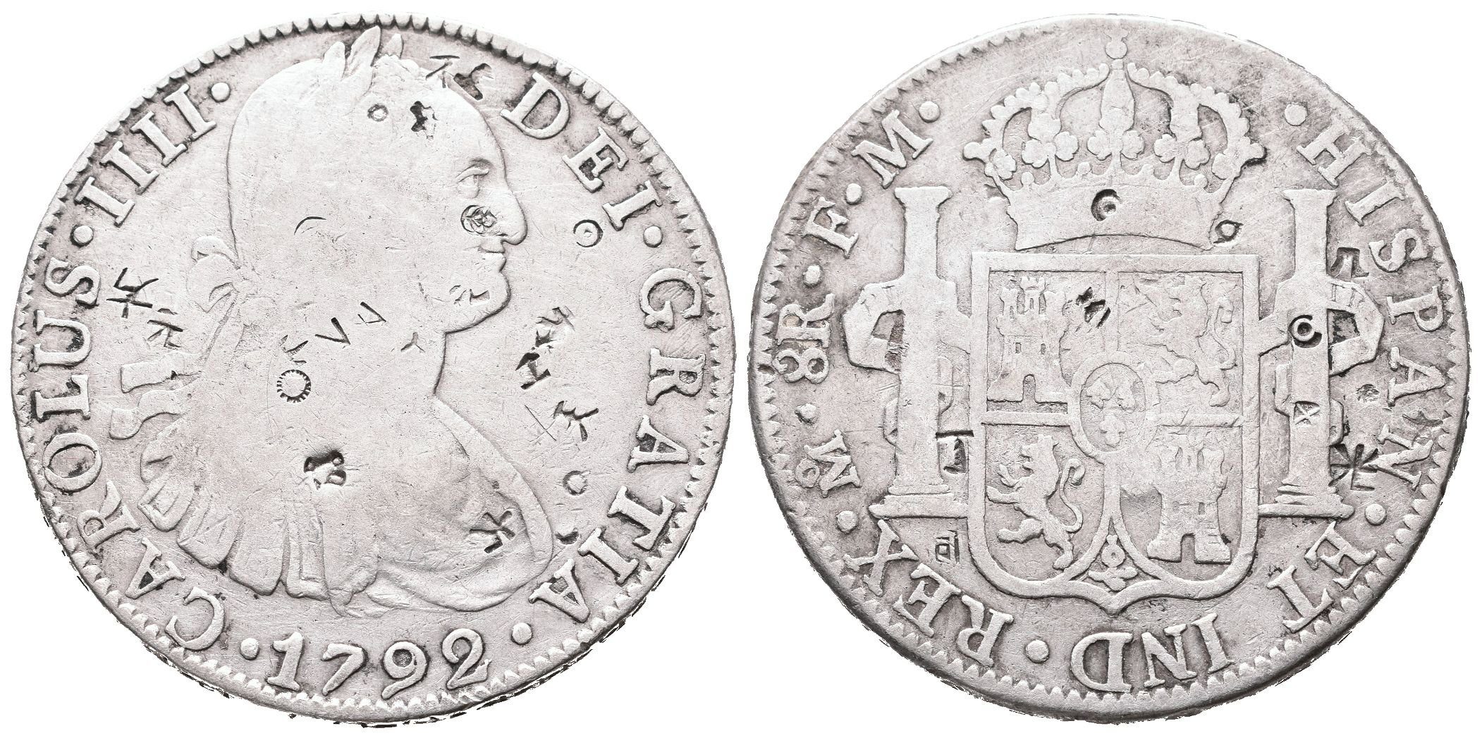 Španělsko, 8 Real 1792 FM