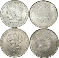 Soubor mincí 100 Kčs 1974 - Bedřich Smetana, 1976 - Král, — 2
