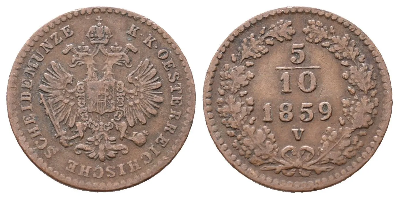 5/10 Krejcar 1859 V
