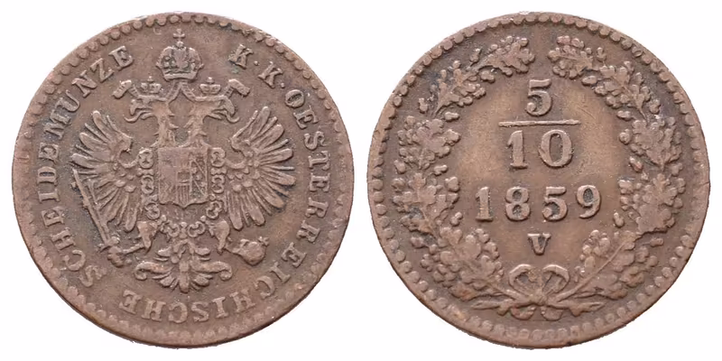 5/10 Krejcar 1859 V