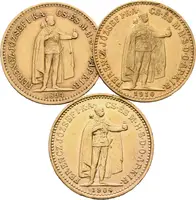 10 Koruna 1894 KB, 1904 KB, 1910 KB