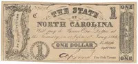 USA, North Carolina, 1 Dollar 1. 9. 1862