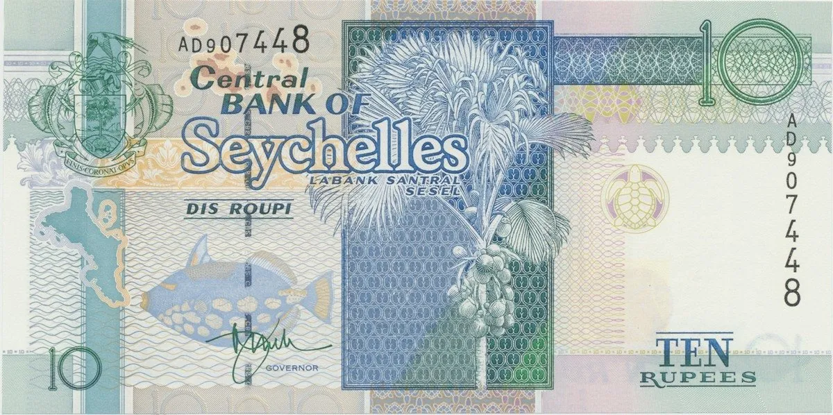 Seychely, 10 Rupees (1998), P.36