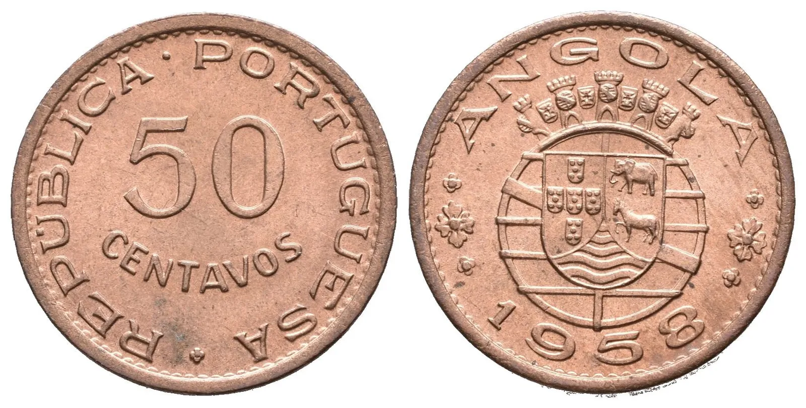 Portugalská Angola, 50 Centavo 1958