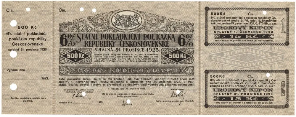 Státní pokladniční poukázky, 1919 - 1939 — 1