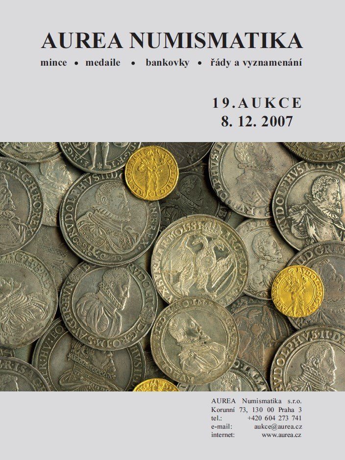 19. Aukce - mince • medaile • bankovky • řády a vyznamenání