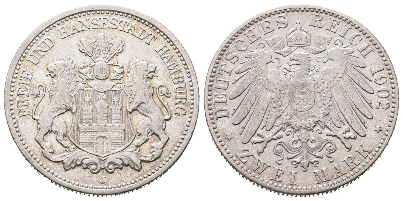 Hamburg, 2 Marka 1902 J