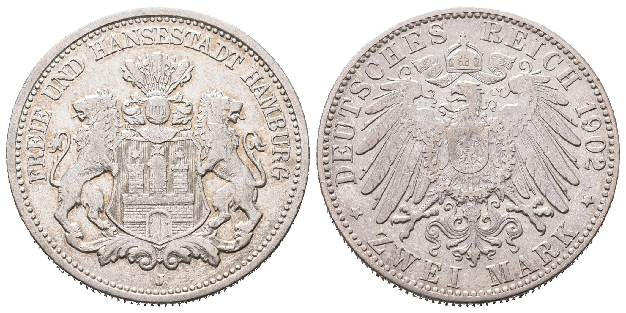 Hamburg, 2 Marka 1902 J