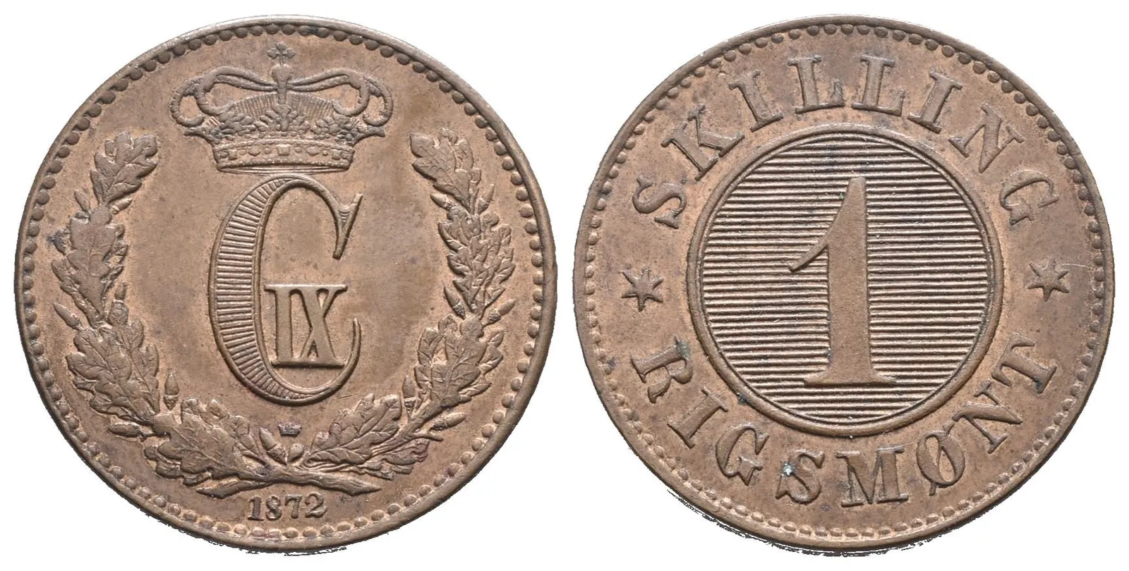 Dánsko, 1 Šilink 1872