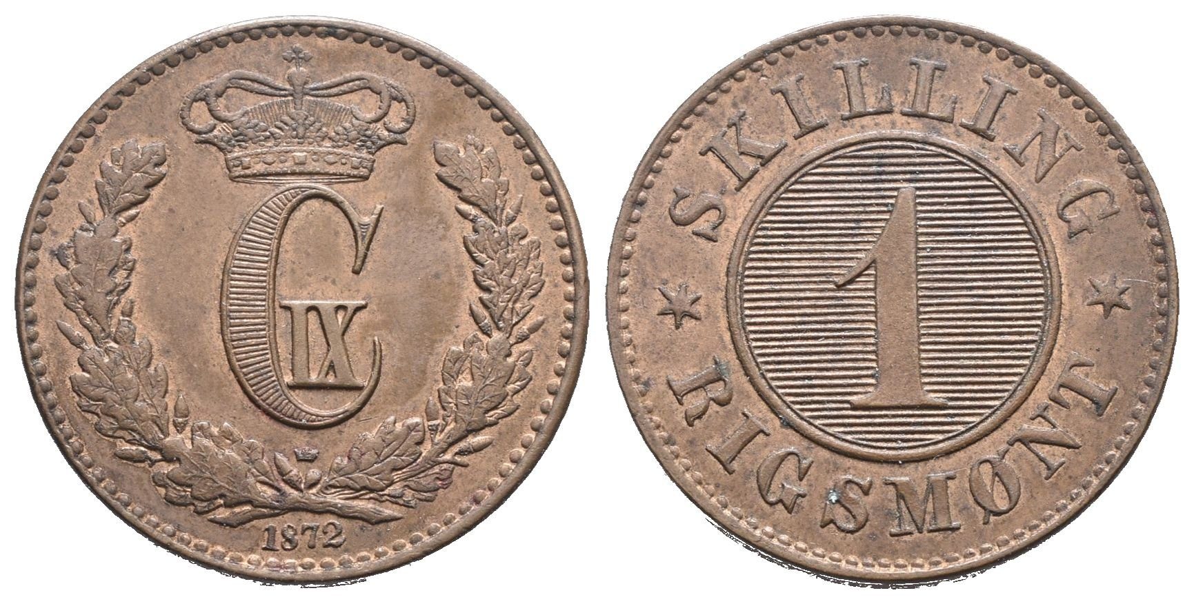 Dánsko, 1 Šilink 1872