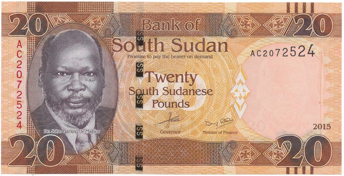 Súdán Jižní, 20 Sudanese Pounds 2015, P.13a