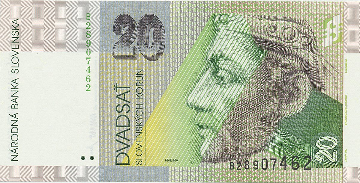 20 Koruna / 1. 9. 1993, série B, Hej.SK8a1