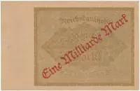 Německo, 1 Milliarde Mark 1923, Ro.110f - fotografie 2