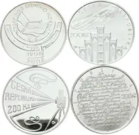 Soubor mincí - 200 Kč 2007 - Jarmila Novotná, 2008 - Hlávka, — 2
