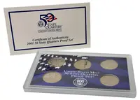 USA, Sada stříbrných 50 Cent mincí 2001 - fotografie 2