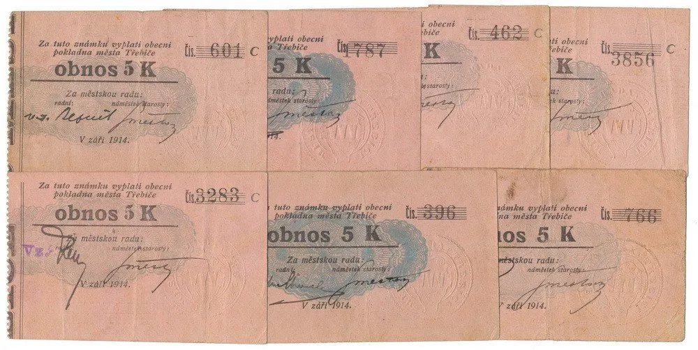 Nouzovky české od roku 1914 — 1