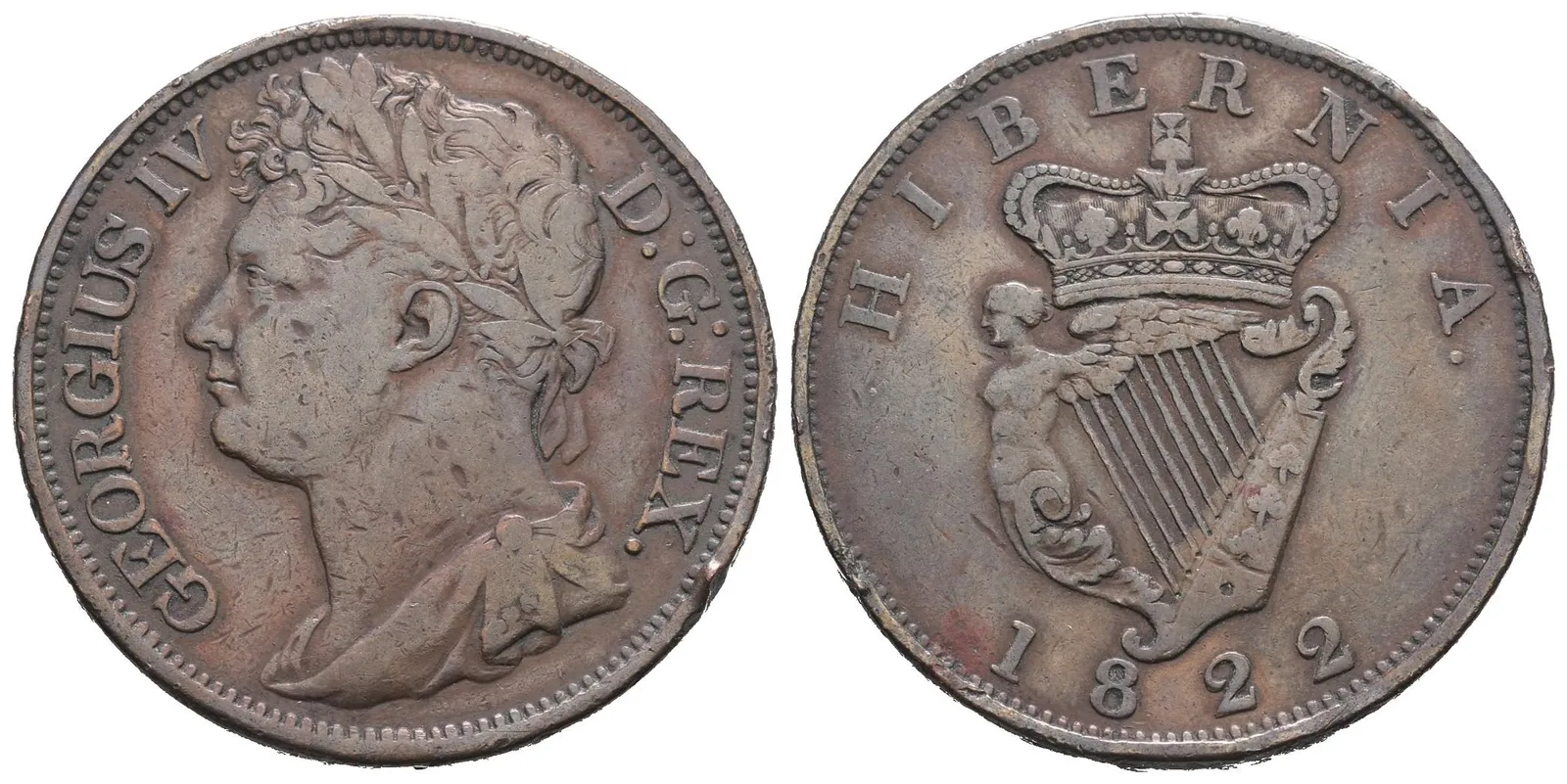 Velká Británie, Penny 1822 - Irsko