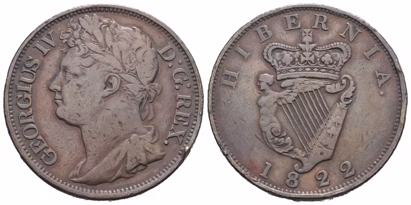 Velká Británie, Penny 1822 - Irsko