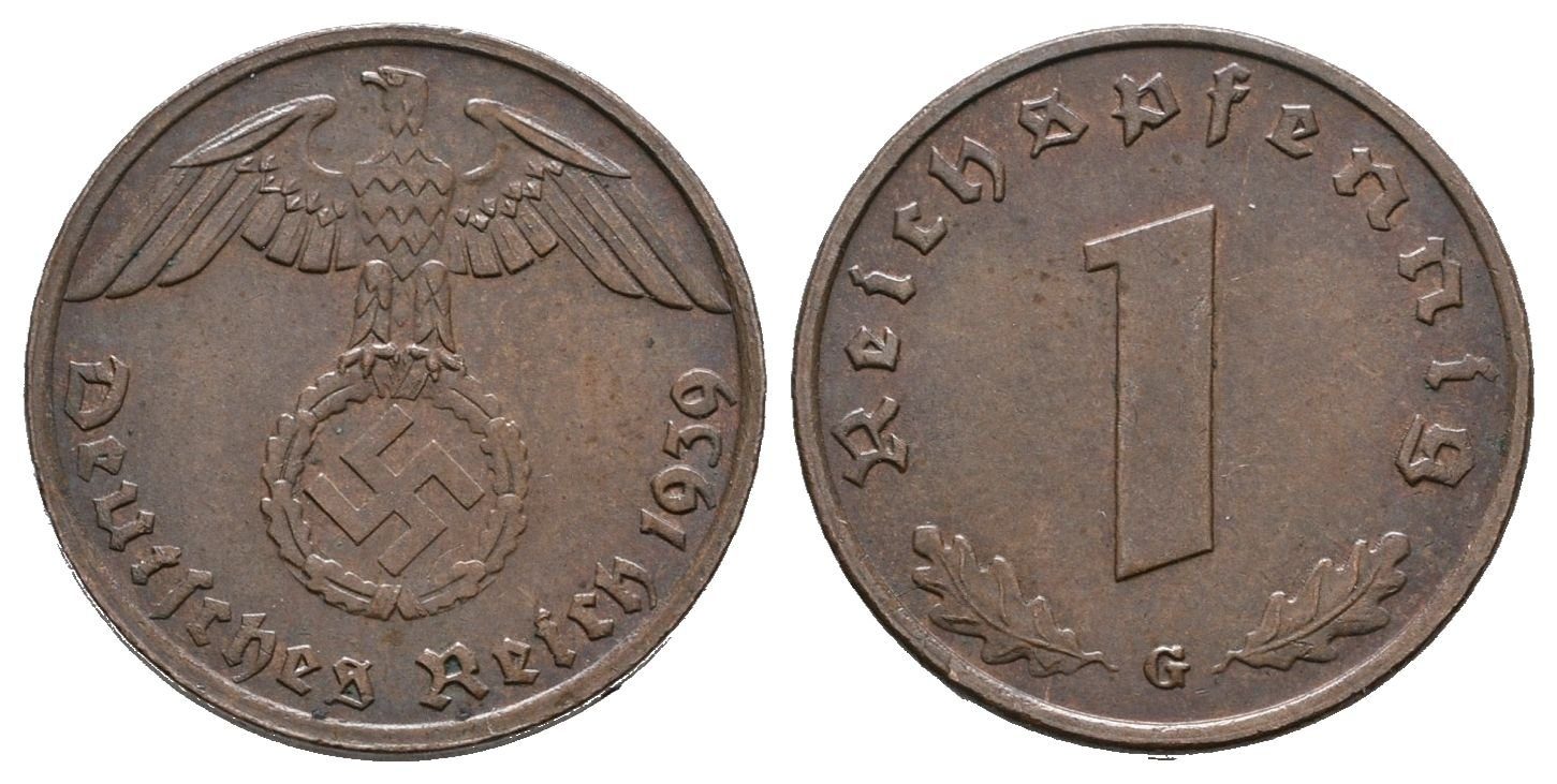 III. říše, 1 Pfennig 1939 G