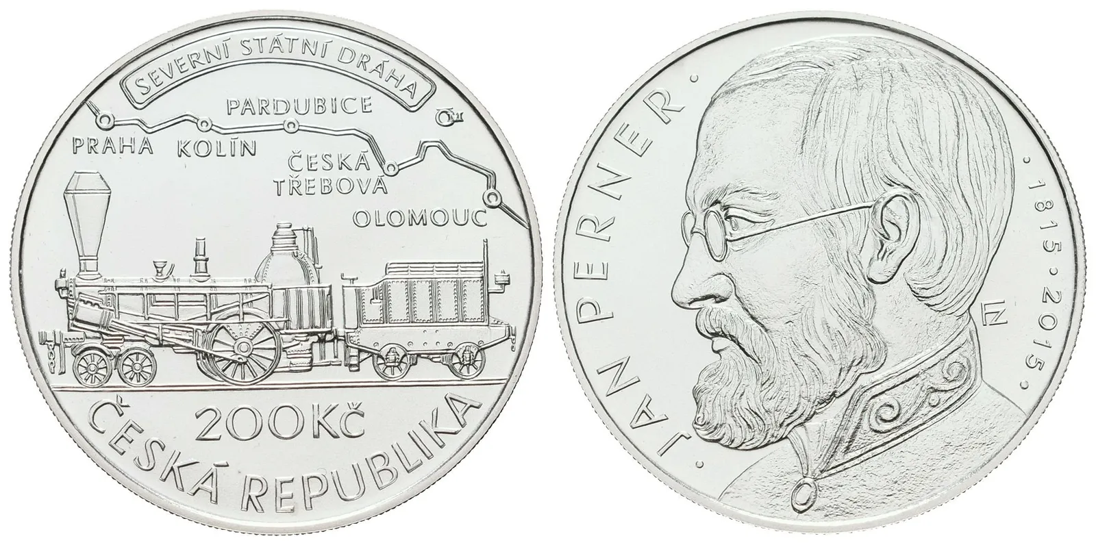 200 Kč 2015 - Jan Perner - bez certifikátu