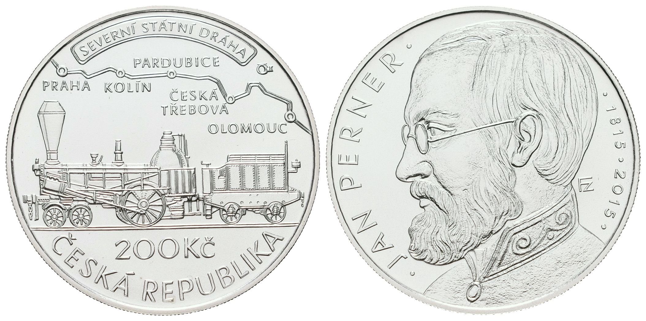 200 Kč 2015 - Jan Perner - bez certifikátu