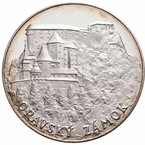 AR Medaile b.l. - Oravský zámek, ze série Slovenské hrady a zámky.