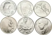 Soubor mincí 100 Kčs - 1990 - Bohuslav Martinů, Kupecký, Pardubická, — 1