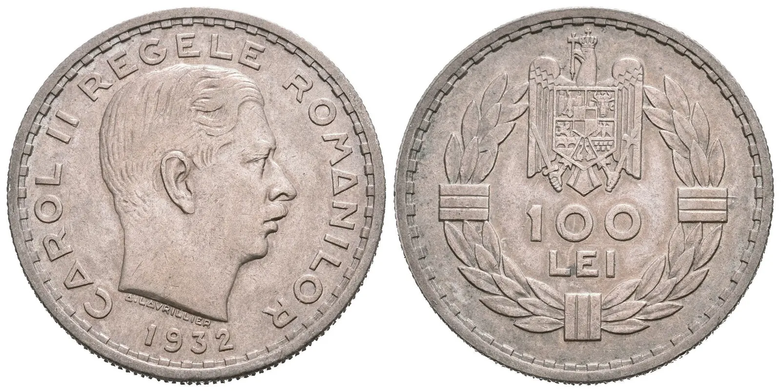 100 Lei 1932, Londýn, KM.52, pěkná zachovalost, patina, drobné rysky — 1