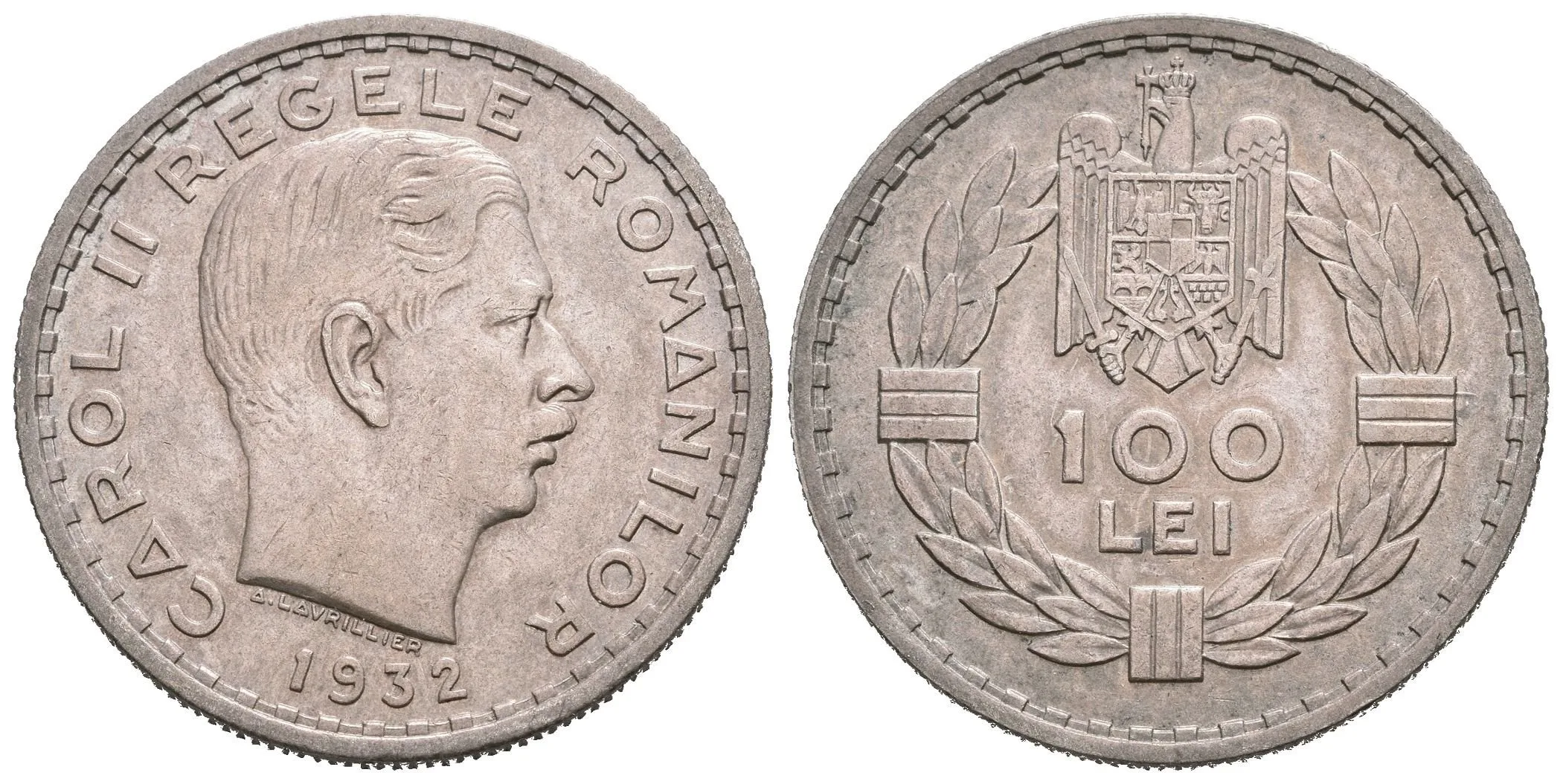 100 Lei 1932, Londýn, KM.52, pěkná zachovalost, patina, drobné rysky — 1