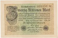 Německo, 20 Millionen Mark 1923, Ro.107e