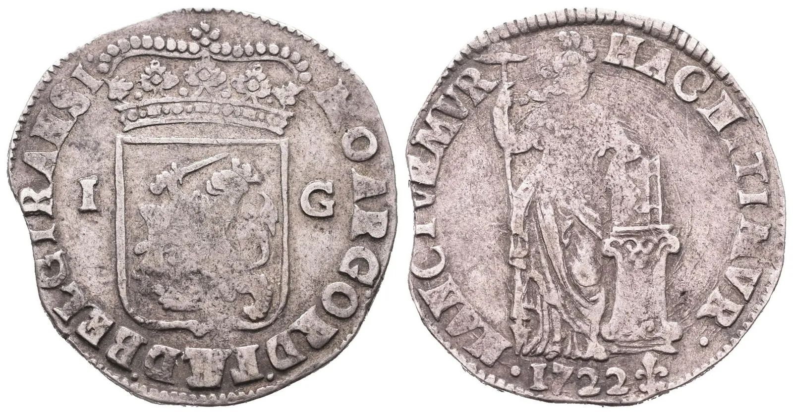 Nizozemí-Overijssel, 1 Gulden 1722
