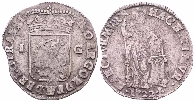 Nizozemí-Overijssel, 1 Gulden 1722