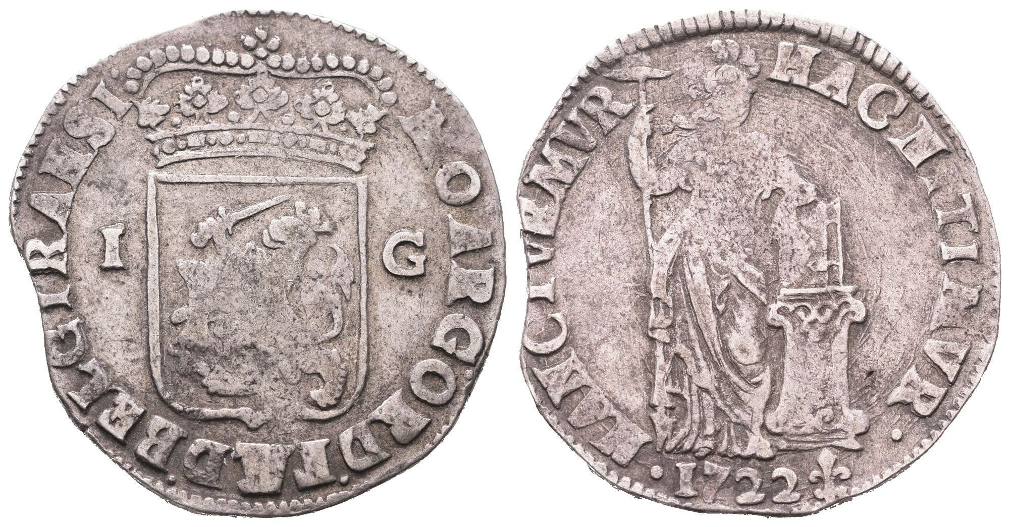 Nizozemí-Overijssel, 1 Gulden 1722