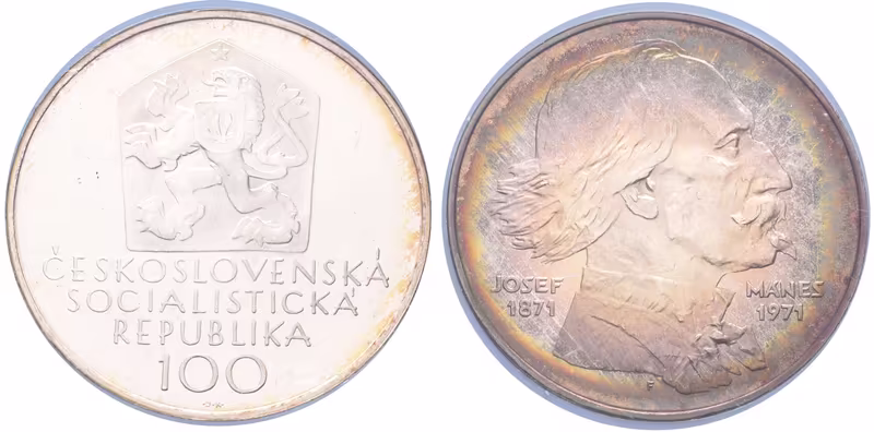 100 Kčs 1971 - Josef Mánes, PROOF